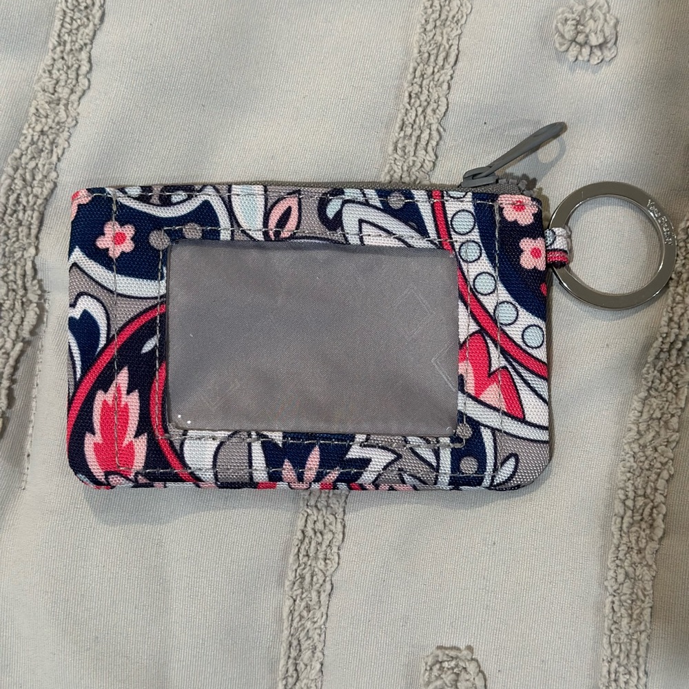 Vera Bradley cotton zip ID holder wallet